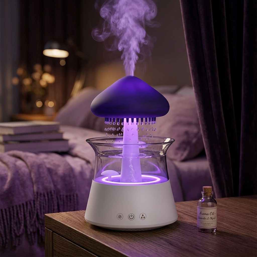 Mystical Rain Cloud Aroma Diffuser – 7-Color Night Light & Humidifier